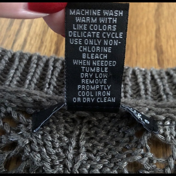 Willi Smith Gray Diamond Knit Sweater 3/4 Sleeves Women’s Sz. Medium - Picture 5 of 5